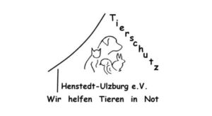 Logo des Tierschutzvereins Henstedt-Ulzburg e.V. mit stilisierten Tieren und dem Slogan "Wir helfen Tieren in Not".