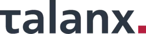 Logo von Talanx, bestehend aus dem Schriftzug "talanx" in dunkler Schrift und einem roten Punkt am Ende.